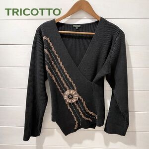 TRICOTTO Heart-shaped sweater with ribbon and decoration size XL
